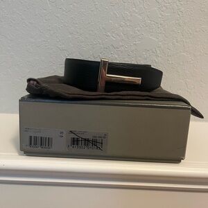 Tom Ford Men’s Leather Belt - Dark Chocolate - Size 95cm - With Box & Dust Bag